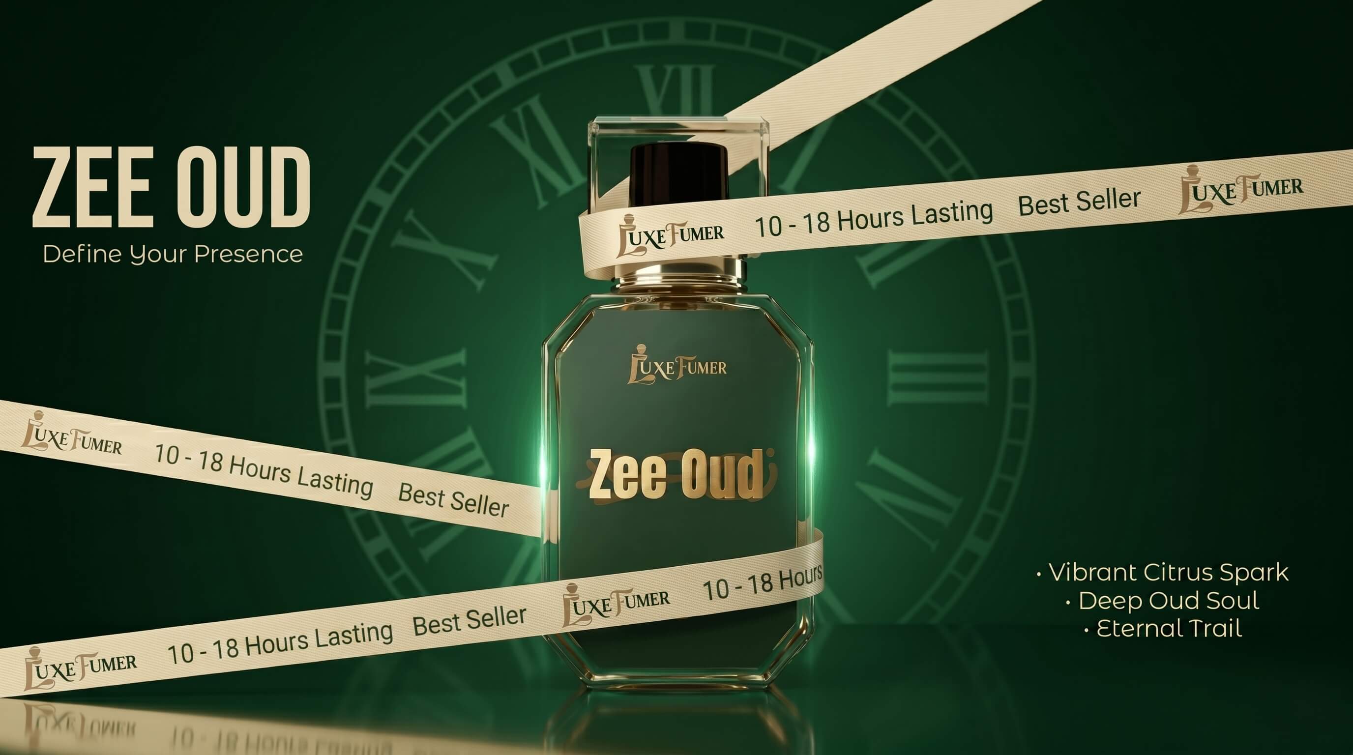 Zee Oud Edp De Parfum by Luxe Fumer - Premium Arabic Fragrance with Saffron, Rose and Oud