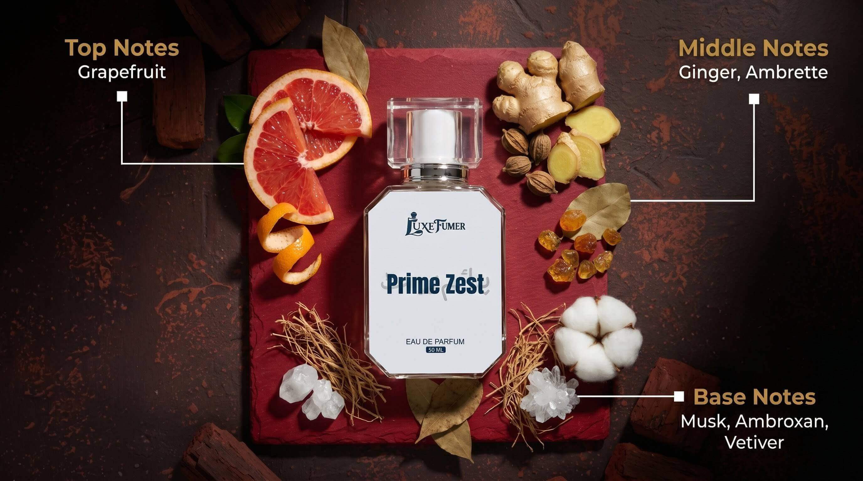 Prime Zest Luxury Eau De Parfum by Luxe Fumer - Premium Citrus and Fresh Fragrance for Men and Women